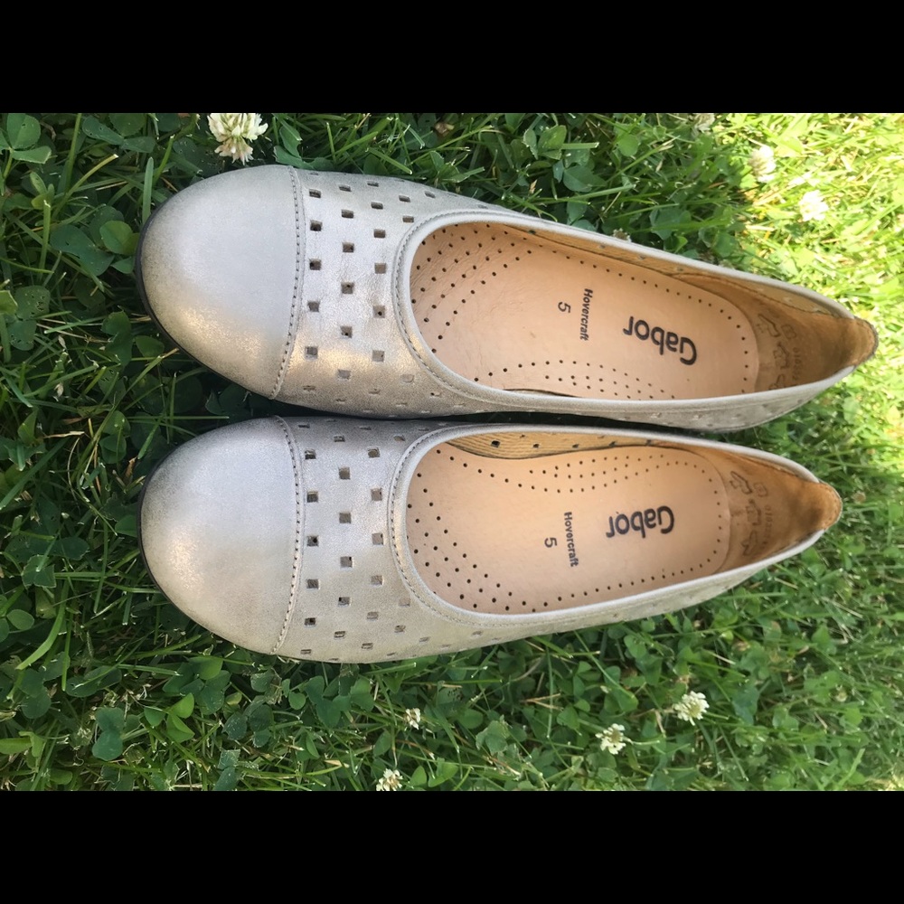 Gabor Womens Flats Metallic  Ballet Size 8